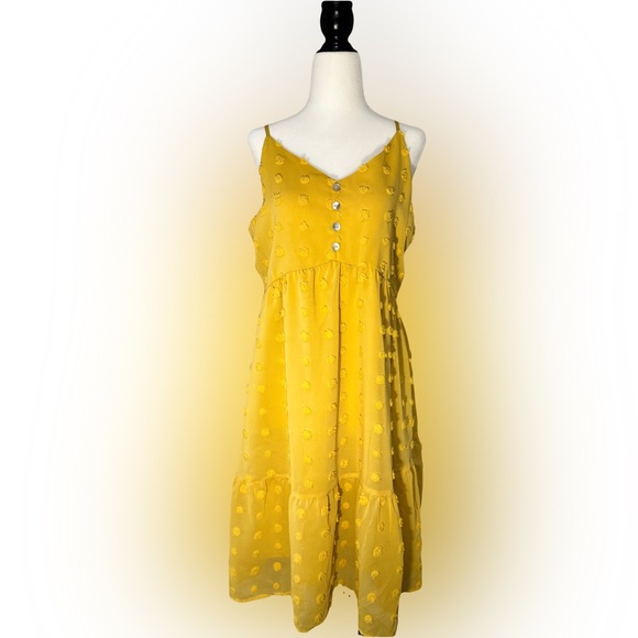 Yellow Swiss Dot Dress - Picture 2 of 6
